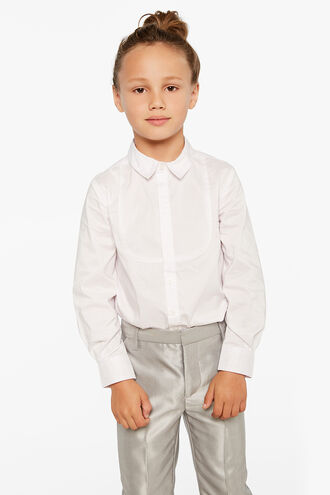 BIB BUTTON UP SHIRT in colour BRIGHT WHITE